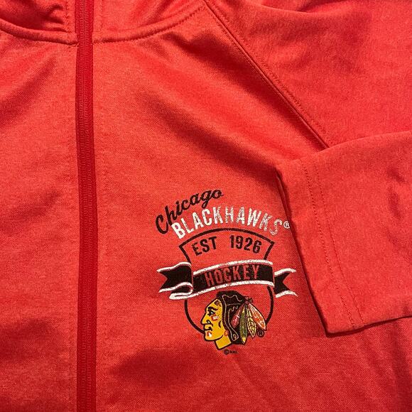 Chicago Blackhawks NHL Salmon Full Zip Jacket Women's‎ Large Jacket Activewear - Picture 1 of 6